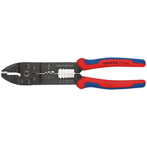 Knipex Crimpzange für isolierte Kabelschuhe und Verbinder 0,75 - 6 mm²