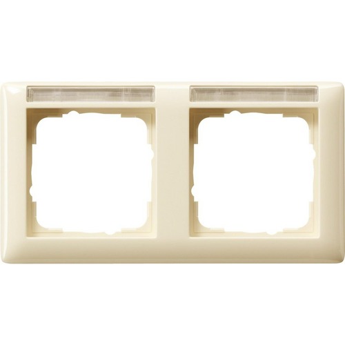 Gira Abdeckrahmen 2f waager. BSF Gira Standard 55 Cremeweiß