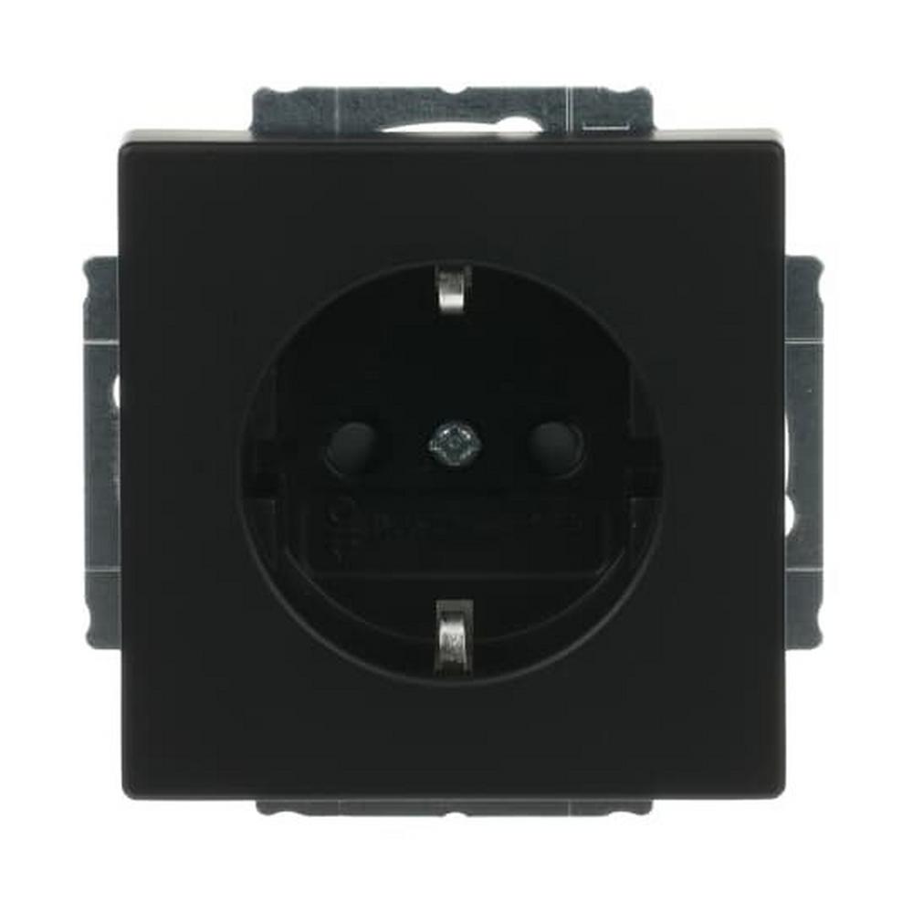 Busch-Jaeger 20 EUCKS-885, SCHUKO® Steckdosen-Einsatz Safety+ schwarz matt - Plattform 63