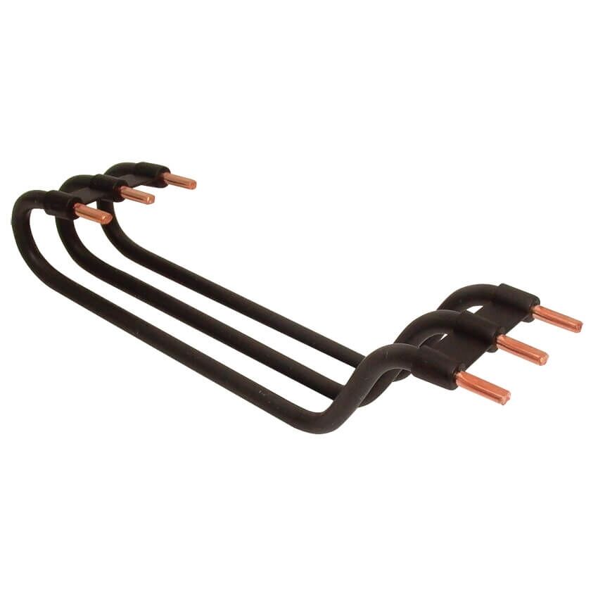 Pollmann Verdrahtungssatz 3 x 10 mm², Länge 125 mm, Stegausführung – Hochstrom-Leitungsverbinder für Niederspannungsanlagen, Kupferleiter, vorkonfektioniert, Industriequalität Pollmann Verdrahtungssatz 3 x 10 mm², Länge 125 mm, Stegausführung – Hochstrom-Leitungsverbinder für Niederspannungsanlagen, Kupferleiter, vorkonfektioniert, Industriequalität