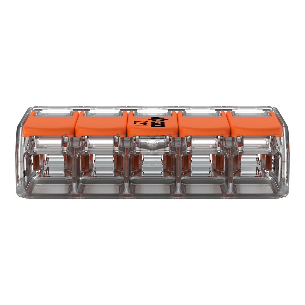 WAGO 221-415 Verbindungsklemme mit Hebeln, 5-Leiter, max. 4 mm²