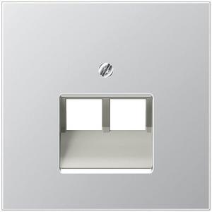 Jung Abdeckung für IAE/UAE-Anschlussdosen, 2 x 8-polig, Serie LS, Aluminium (AL2969-2UA)