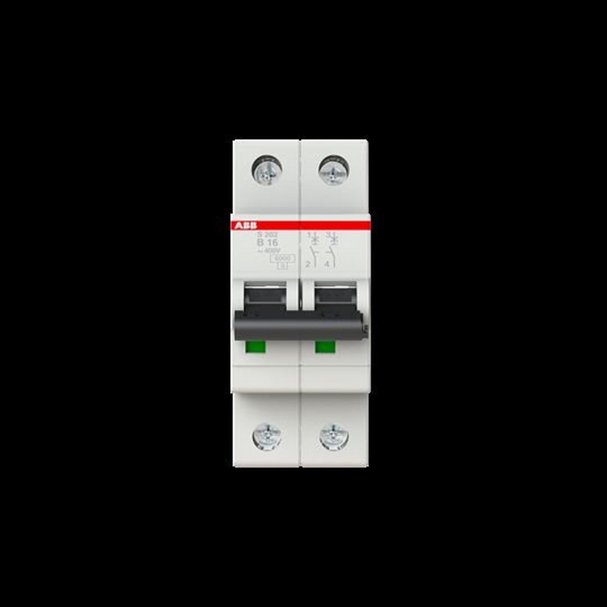 ABB S202-B16, Sicherungsautomat B-Char., 6 kA, 16 A, 2P