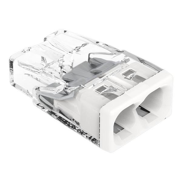 Wago Compact-Verbindungsklemme 2273-202, 2 Klemmstellen, bis 2,5 mm², transparent
