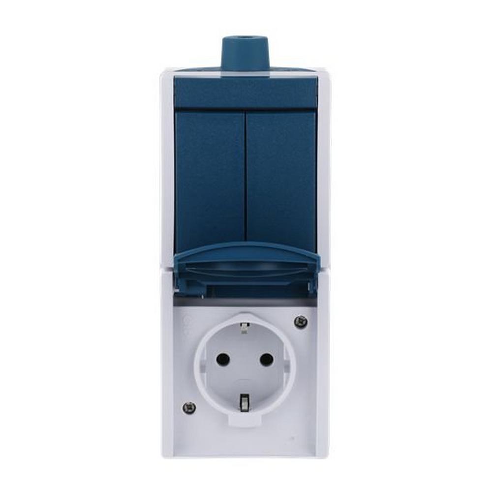 Busch-Jaeger 2601/5/20EW-53-503, Kombination SCHUKO® Steckdose, mit Wippschalter Serienschaltung