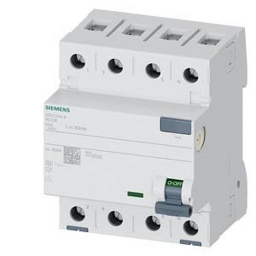 Siemens 5SV3344-6, FI-Schutzschalter 4-polig Typ A 40A 30mA