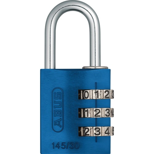 ABUS 145/30 blau mit EAN Alu.Zahlen-Kombinationsschloss