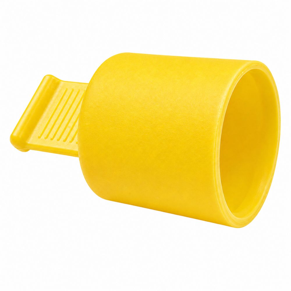 Kappe mit Abziehlasche 4,0 - 5,0 – TPE gelb
