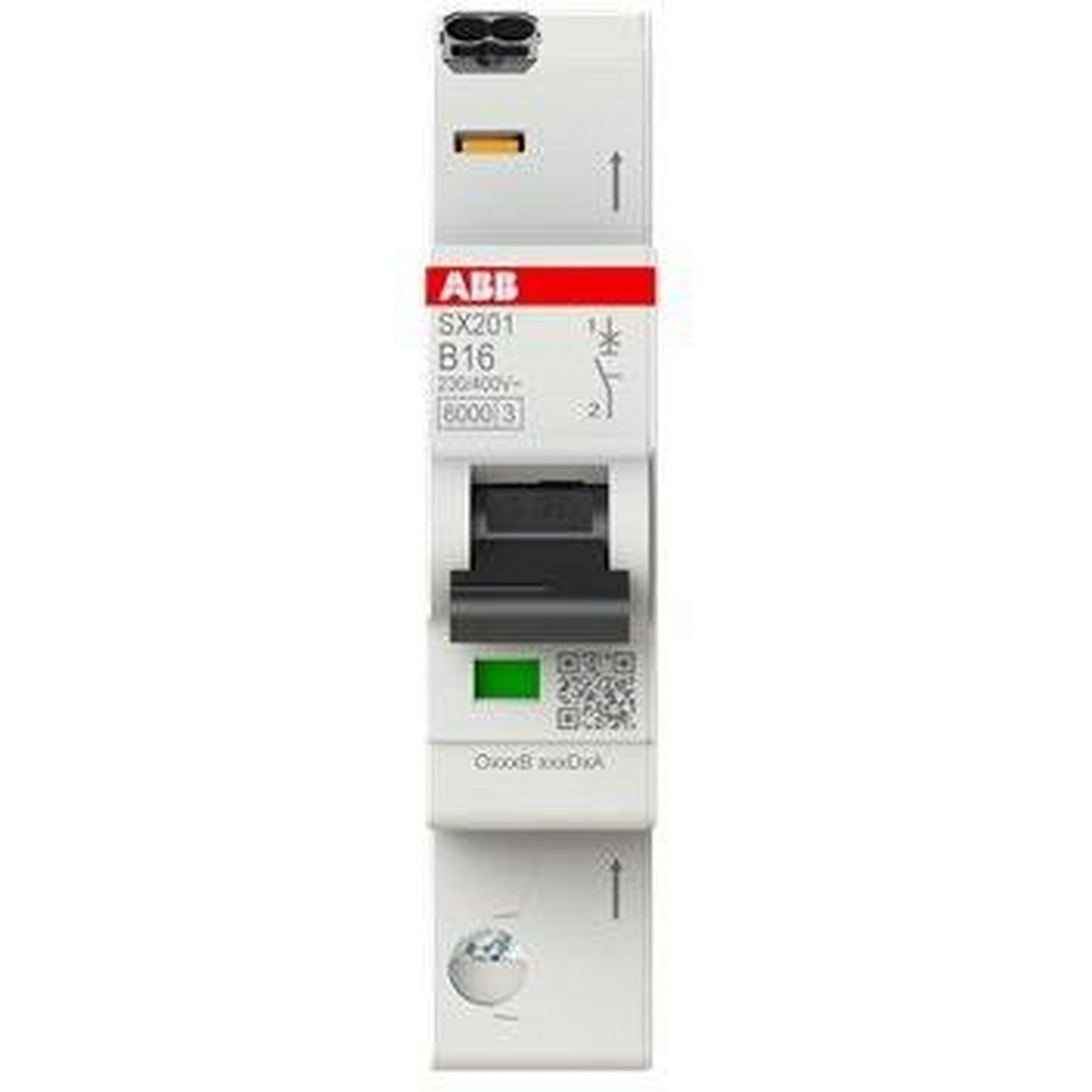ABB SX201-B16, Sicherungsautomat Flexline B-Char., 6kA, 16A, 1P FlexLine Push-in Technologie