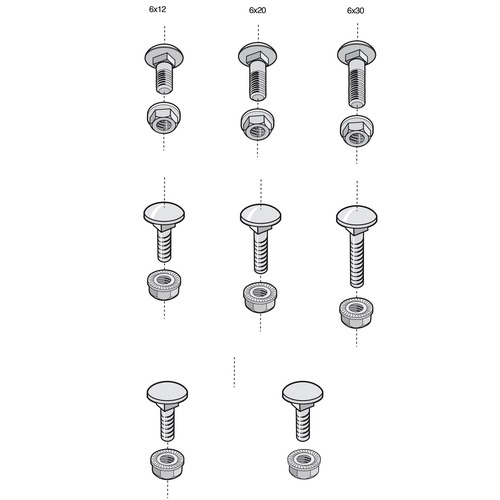 Legrand Befestigungsset M6x20 V2A