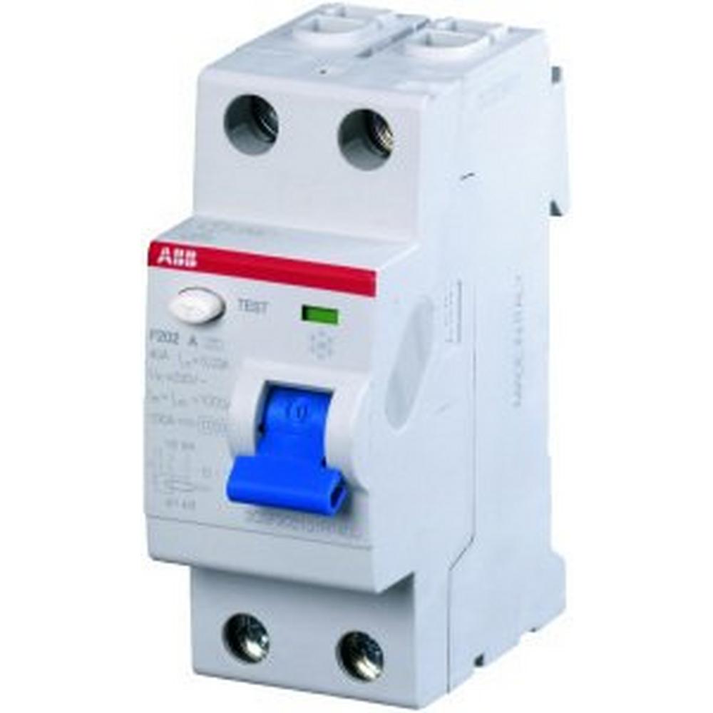 F202 A-63/0.03, FI-Schutzschalter 2P, Typ A, 63A, 30mA