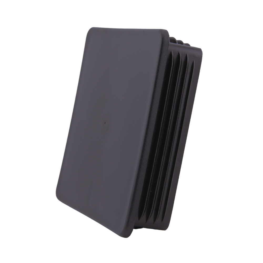 Lamellenstopfen quadratisch 75/75x2-4,5 – PE schwarz
