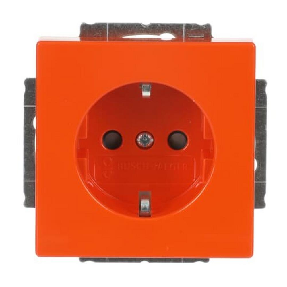 Busch-Jaeger 20 EUCKS-14-82, SCHUKO® Steckdosen-Einsatz Safety+ orange - Plattform 63