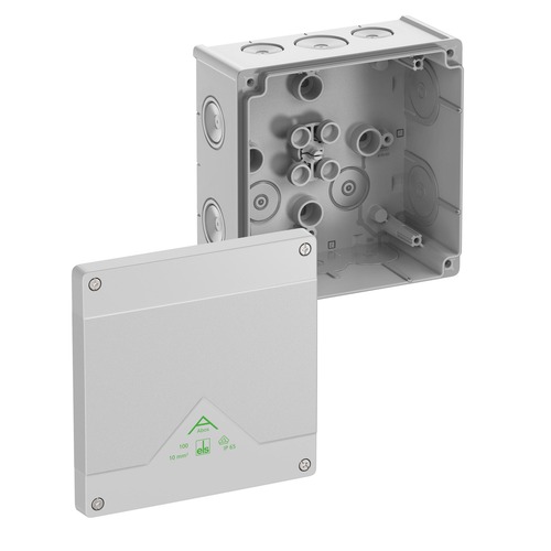 Spelsberg Abzweigkasten, Schutzart IP66, max. Leiterquerschnitt 10², Schlagfestigkeit IK07, Schutzklasse II, Ui 1000V AC, Ui 1000V DC, DLG, VDE, halogenfrei (81040001)