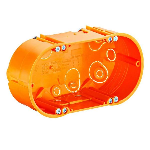 Kaiser Hohlwand Doppel-Geräteverbindungsdose, 47mm tief, orange