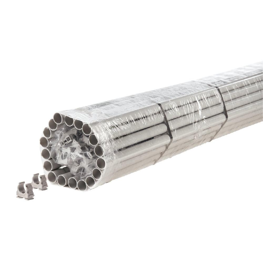 Fränkische FPKu-EM-F 25 2m Set, FPKu-EM-F 25 2m Set (74m Rohr, 100 Schellen) starr grau, Preis per Bund