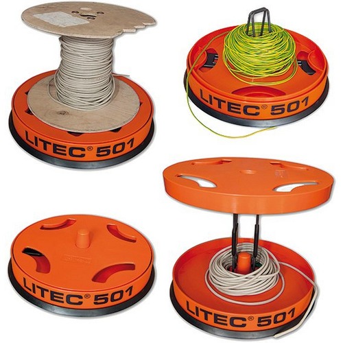 Newlec Universal Kabelabroller, Gewicht: ca.7 Kg, Durchmesser: ca.50 cm, Traglast: max.380 Kg, Randhöhe: ca.77 mm