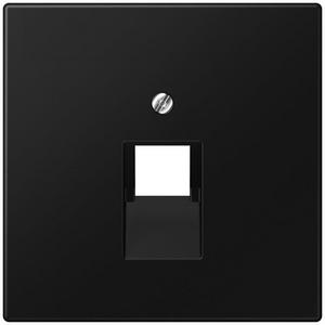 Jung Abdeckung für IAE/UAE-Anschlussdosen, 1 x 8-polig, Thermoplast lackiert, Serie LS, graphitschwarz matt (LS969-1UASWM)