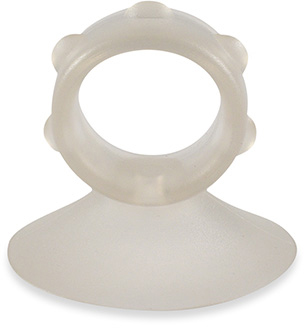 Haftsauger mit Kragen 50 mm – Saugnapf Weich-PVC natur