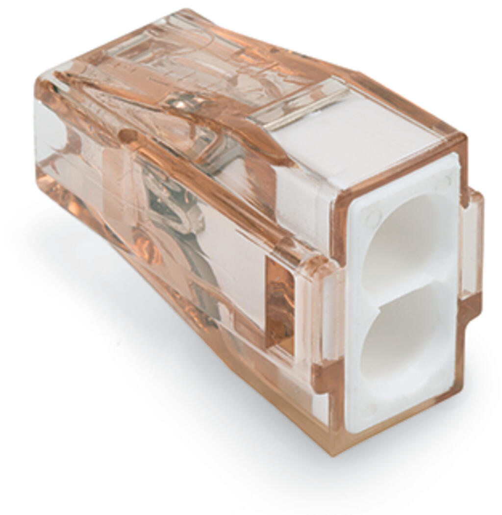 WAGO 773-602, Verbindungsdosenklemme Max. 4 Mm² 2 Leiter Braun-transparent