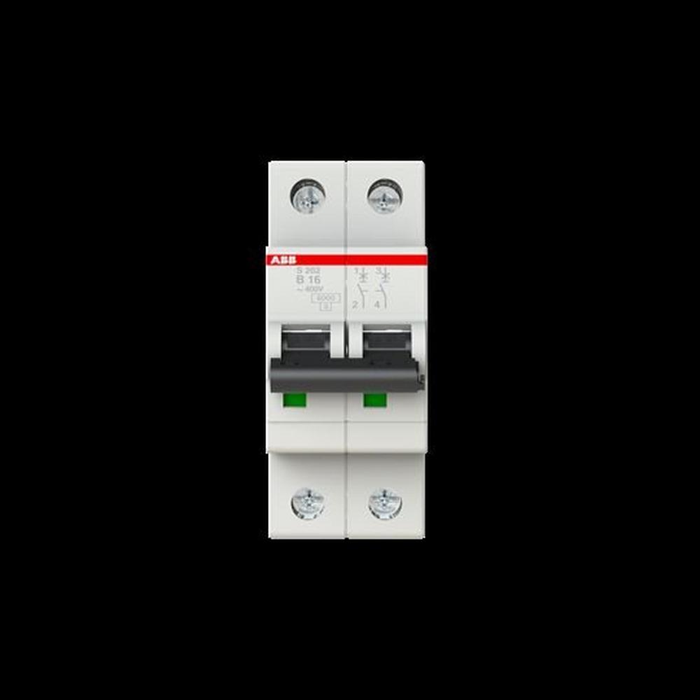 ABB S202-B16, Sicherungsautomat B-Char., 6 kA, 16 A, 2P