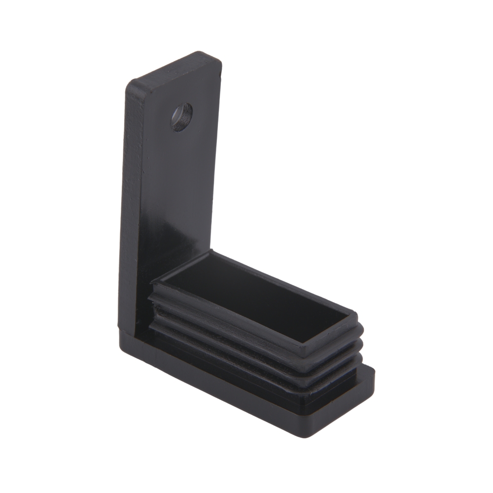 Lamellenstopfen mit Anschraubwinkel 30x15x1-2 – PE schwarz