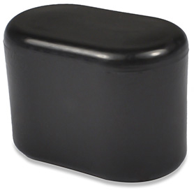 Kappen Ovalrohre 30 x 15 mm – Rohrkappe PE schwarz