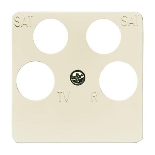 Busch-Jaeger Zentralscheibe 50x50 mm TV / SAT 4-fach weiß - Busch-Duro 2000® SI