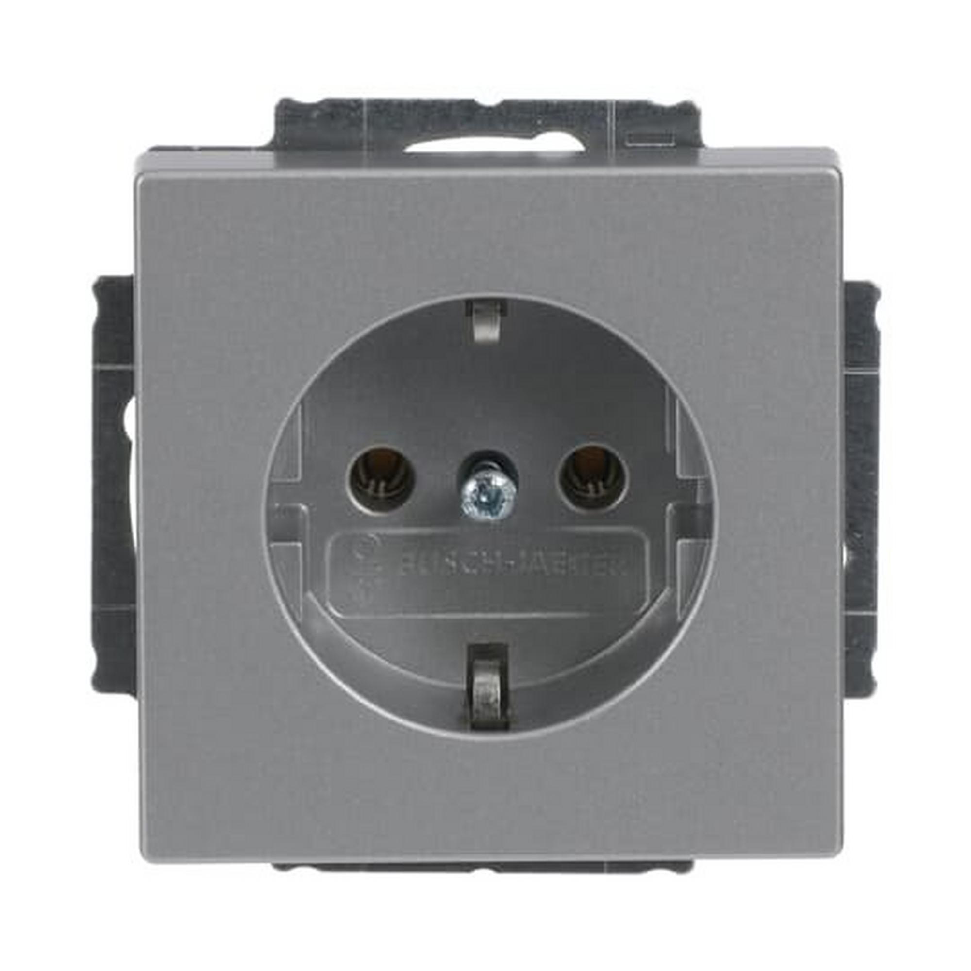 Busch-Jaeger 20 EUC-83, SCHUKO® Steckdosen-Einsatz alusilber - Plattform 63
