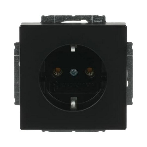Busch-Jaeger SCHUKO® Steckdosen-Einsatz schwarz matt - Plattform 63