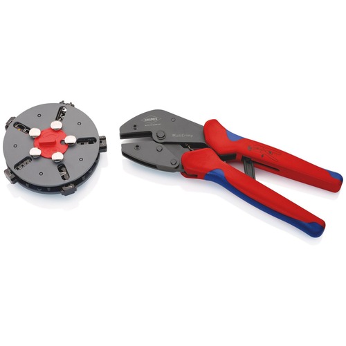 Knipex MultiCrimp® Crimpzange mit Wechselmagazin MultiCrimp mit 5 Einsätzen 240 mm