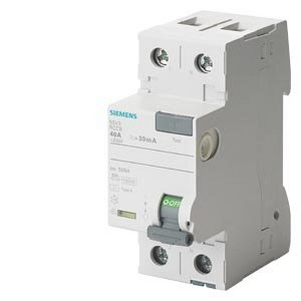 5SV3311-6KK13, FI-Schutzschalter, 2-polig, Typ A, In: 16 A, 30 mA, Un AC: 24-125V