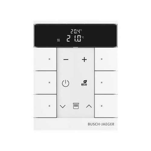 Busch-Jaeger Busch-Tenton®, RTR, 6-fach, weiß, mit Display, für Busch-free@home®