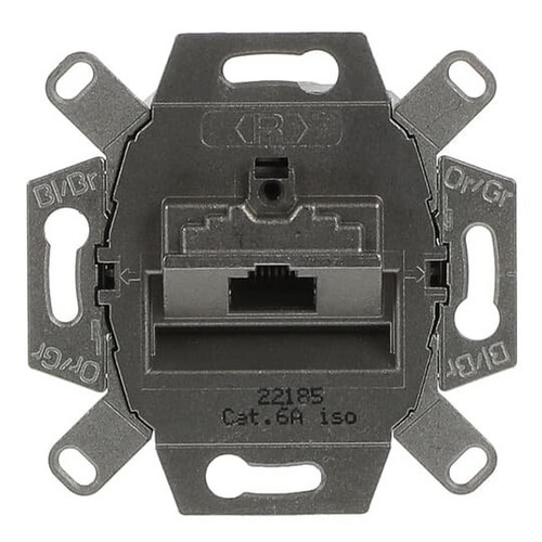 Busch-Jaeger UAE-Anschlussdose, RJ45, Cat. 6a iso, geschirmt 1 Steckbuchse, 8 (8)-polig