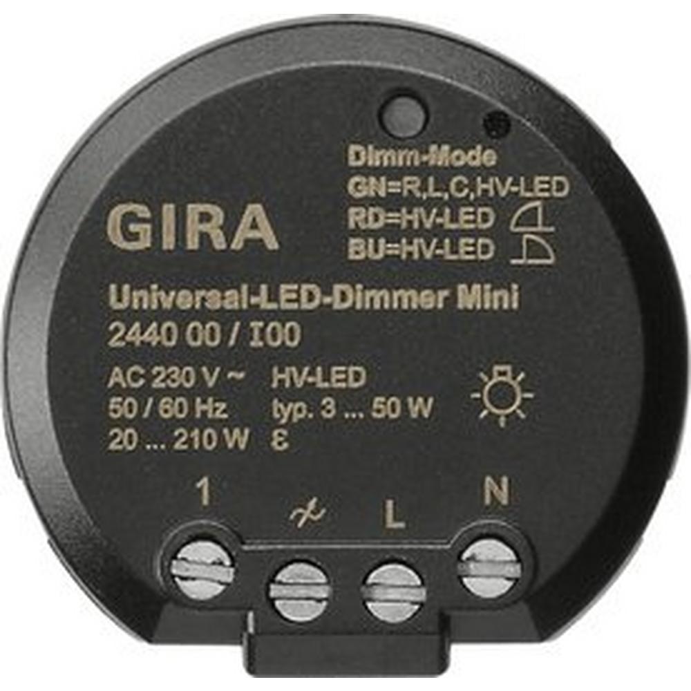 Gira 244000, S3000 Uni-LED-Dimmer Mini Elektronik