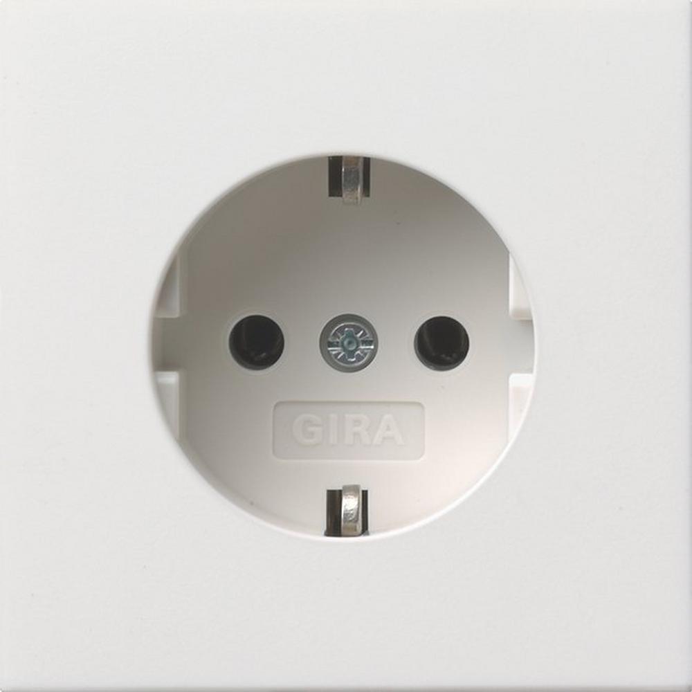 Gira 0188112, SCHUKO-Steckd. Flächenschalter Reinweiß
