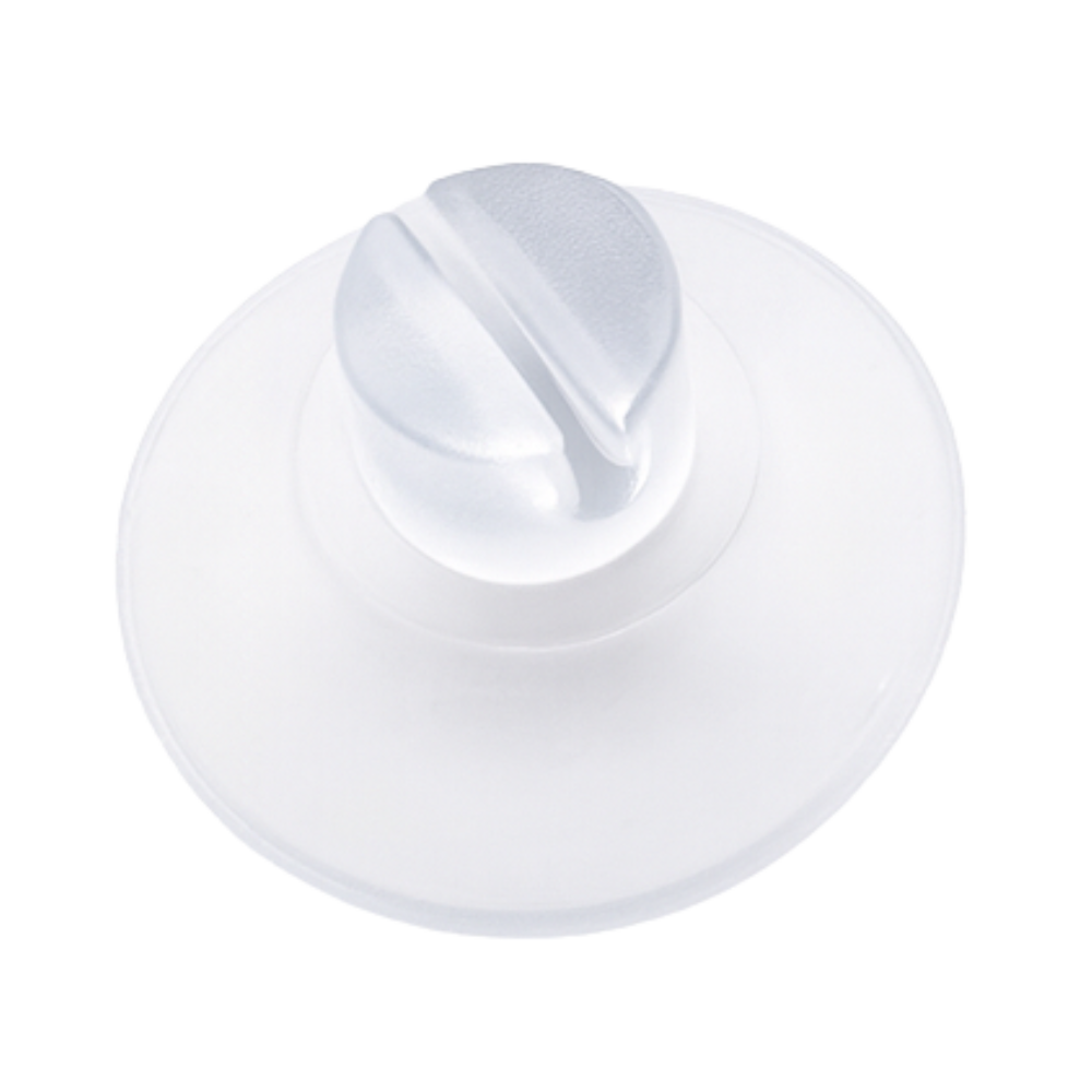 Haftsauger 20 mm – Saugnapf Weich-PVC natur, mit Schlitz