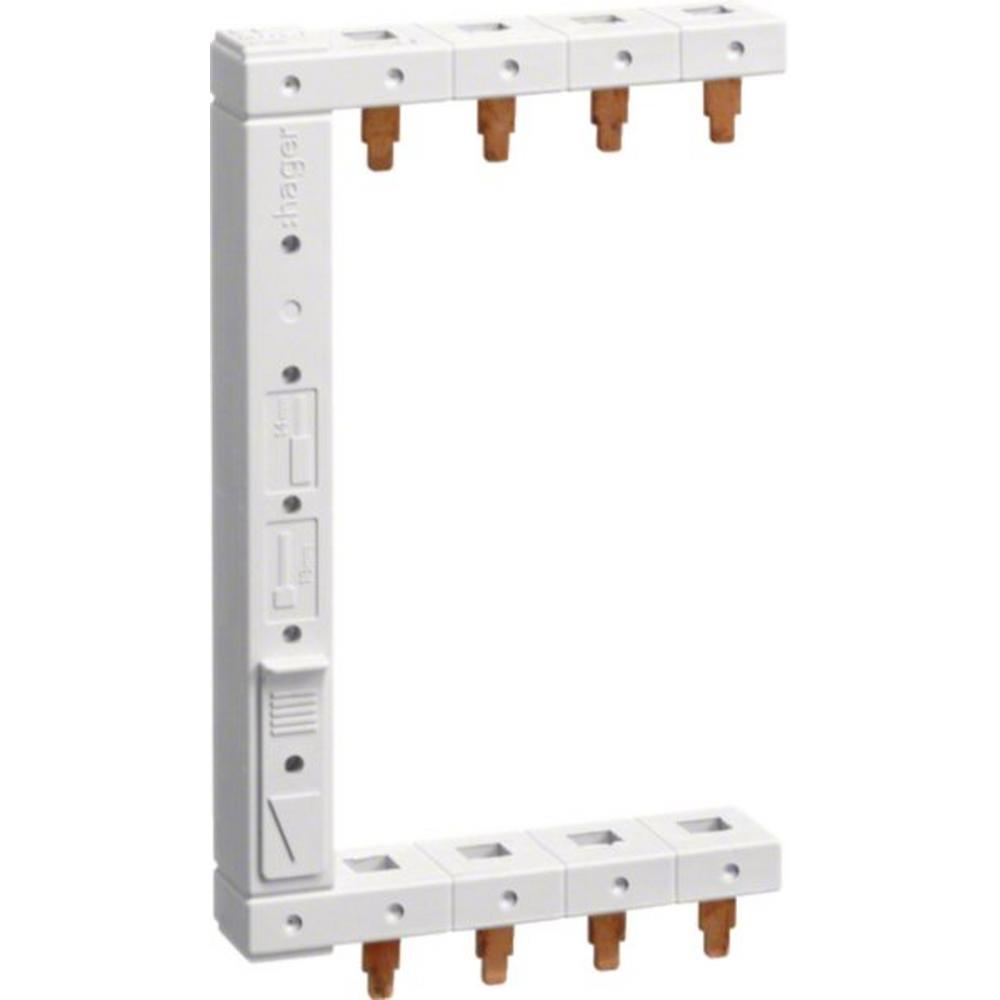KCF663L, Phasenschiene 3polig + N, 2-reihig 125mm, links, vertikales Sammelschienensystem