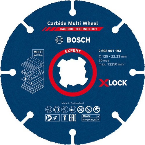 Bosch Power Tools EXPERT Carbide Multi Wheel X-LOCK Trennscheibe, 125 mm, 22,23 mm