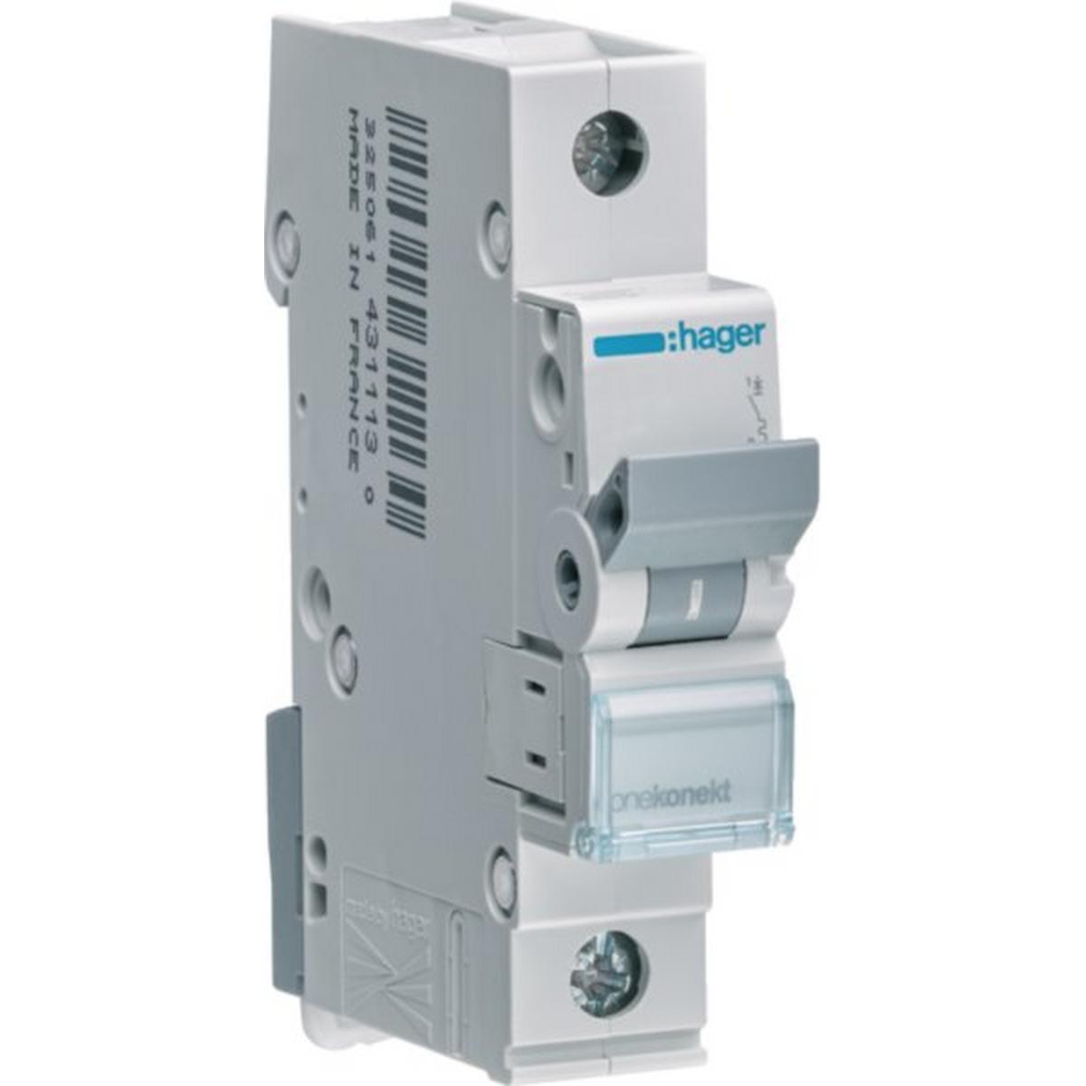 Hager MCN120 Sicherungsautomat C-Charakteristik, 20 A, 1-polig, 6 kA