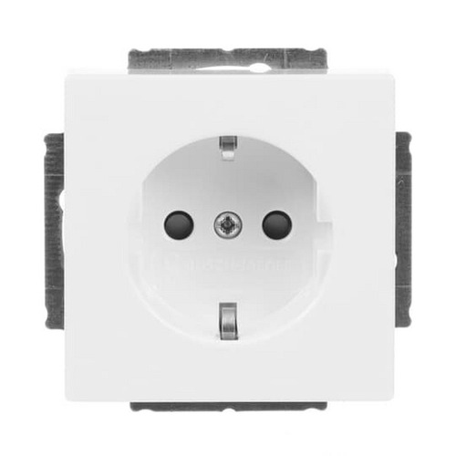 Busch-Jaeger SCHUKO® Steckdosen-Einsatz Safety+ mit Schraubklemmen studioweiß - Plattform 63