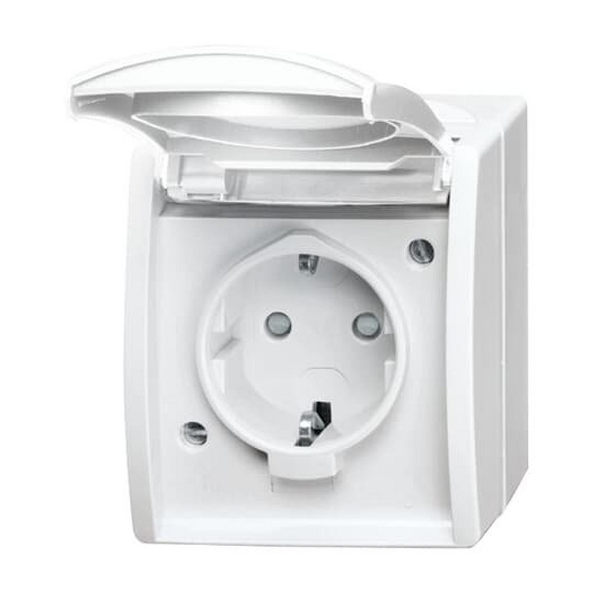 Busch-Jaeger 20 EBW-54, SCHUKO® Steckdose Safety+ mit Klappdeckel 16 A alpinweiß - ocean®