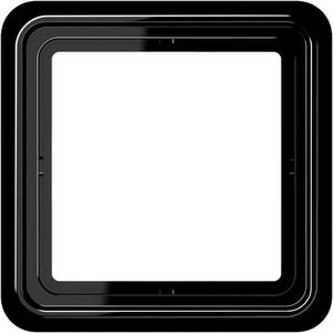 Jung Rahmen 1fach, CD 500, IP 44, Duroplast, schwarz, senkrechte und waagerechte Montage (CD581SW)