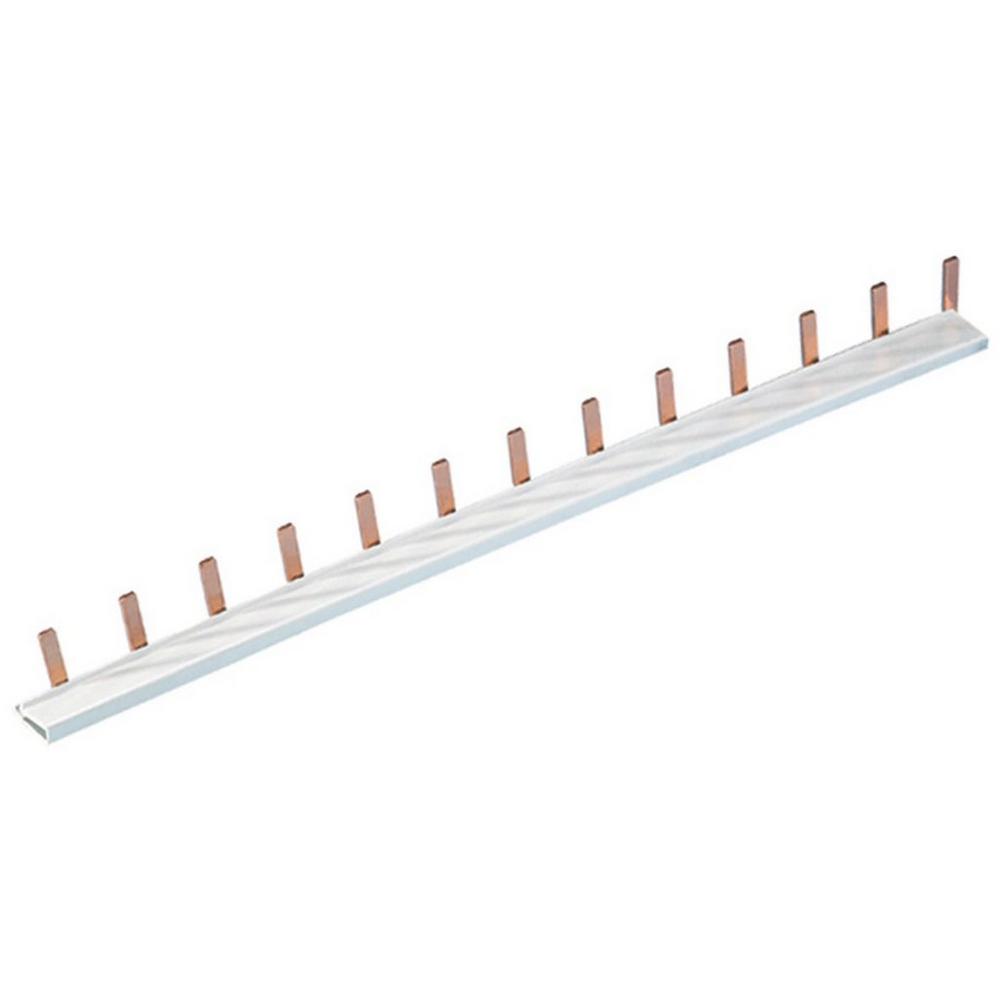 02963.000000, Phasenschiene Steg 1-polig mit Isolierung 16 mm² Teilung 27 mm Länge 1000 mm 1-polige Stromkreise 37, Endkappe A11