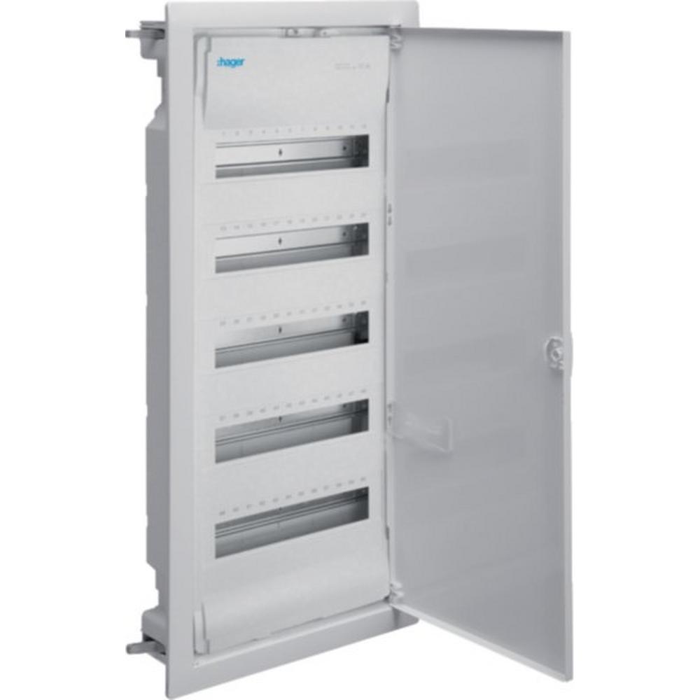 Hager VH60NC, Kleinverteiler volta, Hohlwandverteiler, 5x12 PLE, IP30, SKII, mit Stahlblechtür