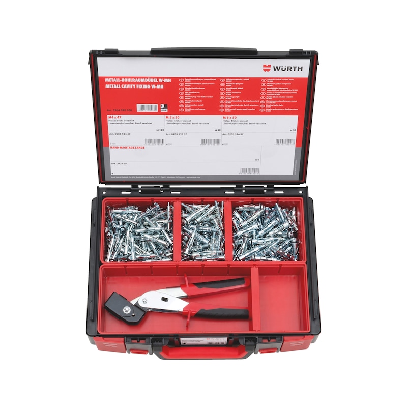 Würth Metall-Hohlraumdübel W-MH Sortiment 201-teilig