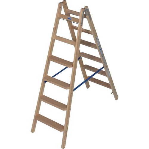 Krause Holz Stufen/Sprossen Doppelleiter 2x6