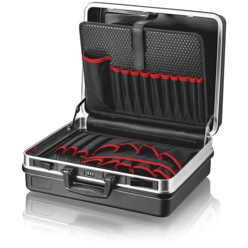 Knipex Werkzeugkoffer Basic ABS-Koffer, Farbe schwarz, ohne Werkzeug 465 x 410 x 200 mm (außen)
