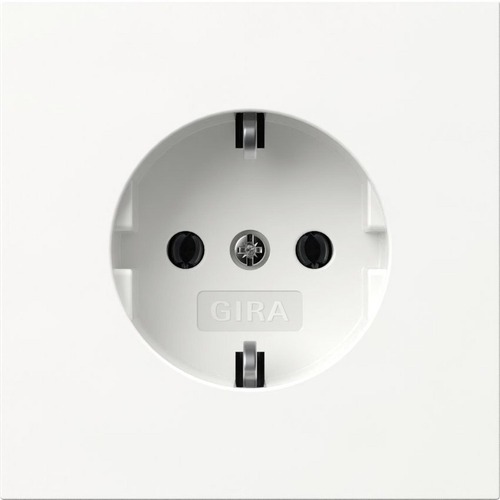 Gira SCHUKO-Steckd. Flächenschalter Reinweiß