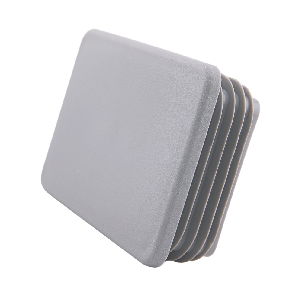 Lamellenstopfen rechteckig 100/25 x 1,5-3 – PE grau